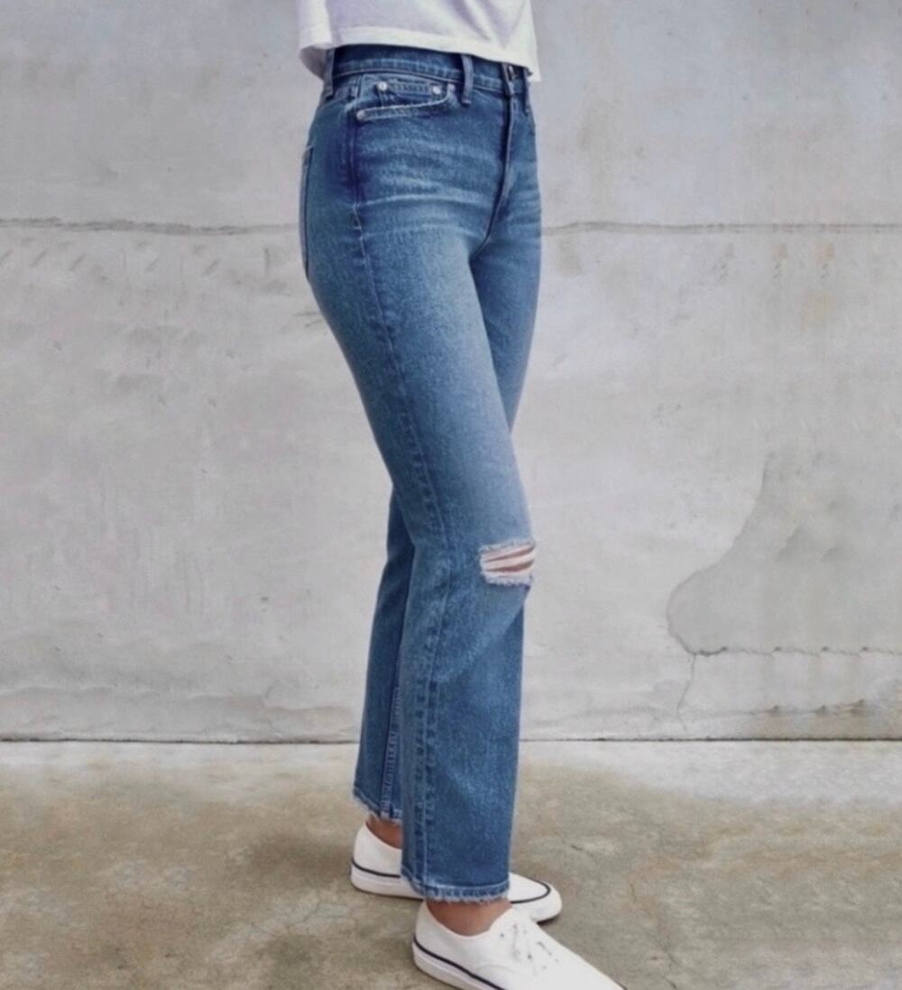 NWOT AYR The Yes Yes Yes Jeans Straight Leg Ankle USA Made Womens Size 29